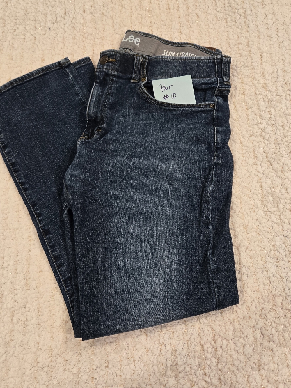 Lee Men’s Slim Straight Jeans - Dark Wash Blue